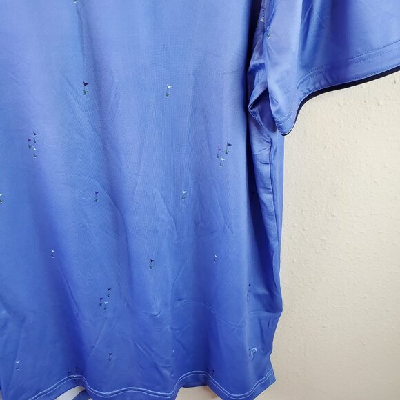 HEAD Golf Mens Blue Printed John Wave Runner Polo - Picture 6 of 13